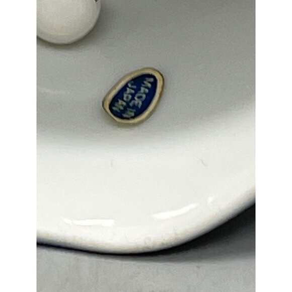 ceramic cobalt blue bell Japanese porcelain gold handle tip floral carriage READ - Picture 7 of 7